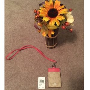 Coach Lanyard ID Badge Holder 💕